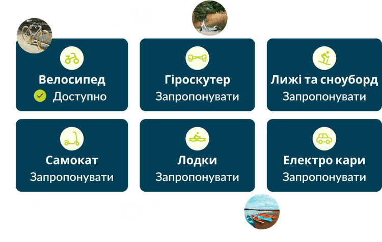 Transport types that can be added to the platform includes: boats, skies, snowboards, e-cars